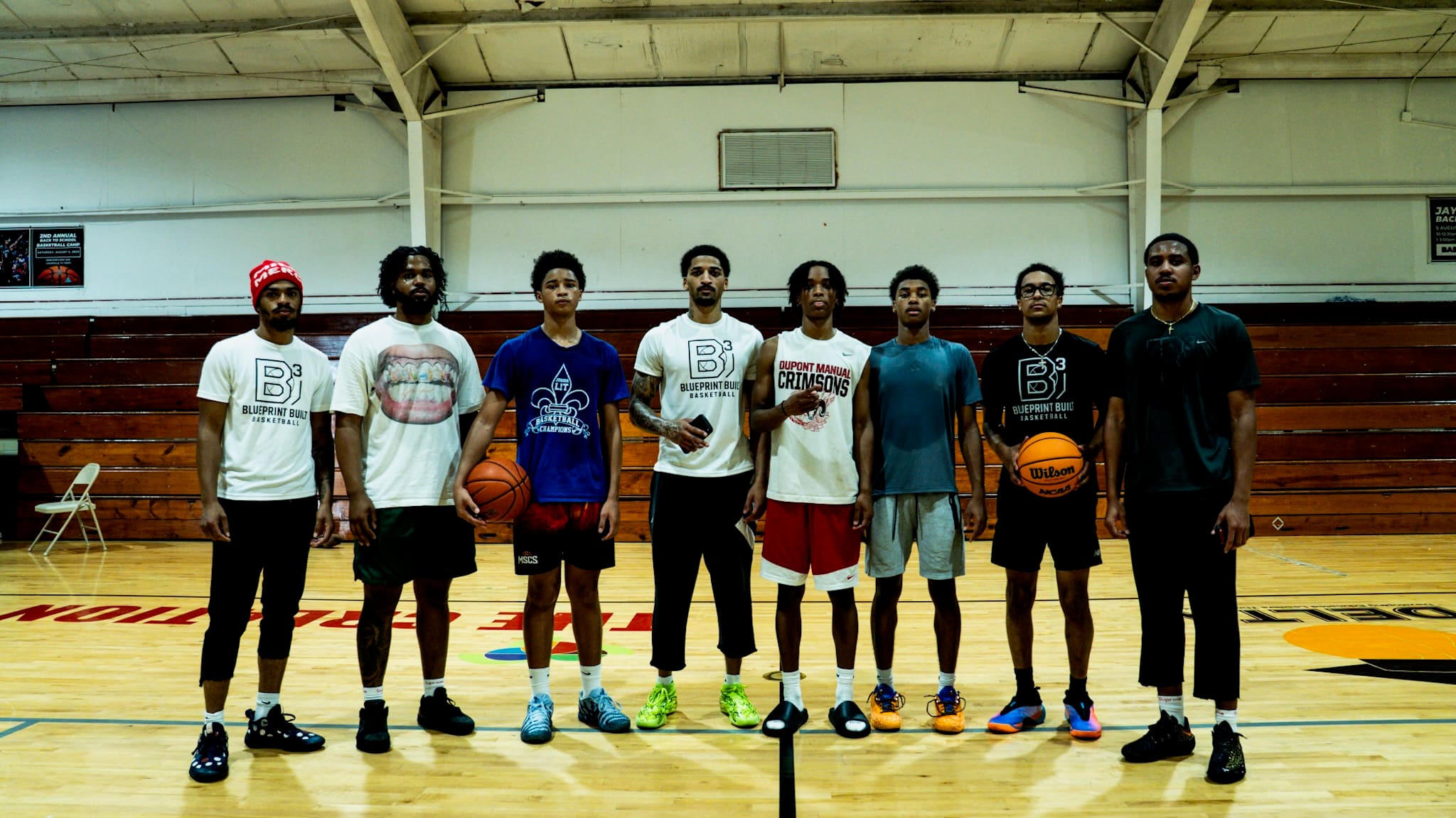 Blueprint Built Basketball athletes and trainers together on the court